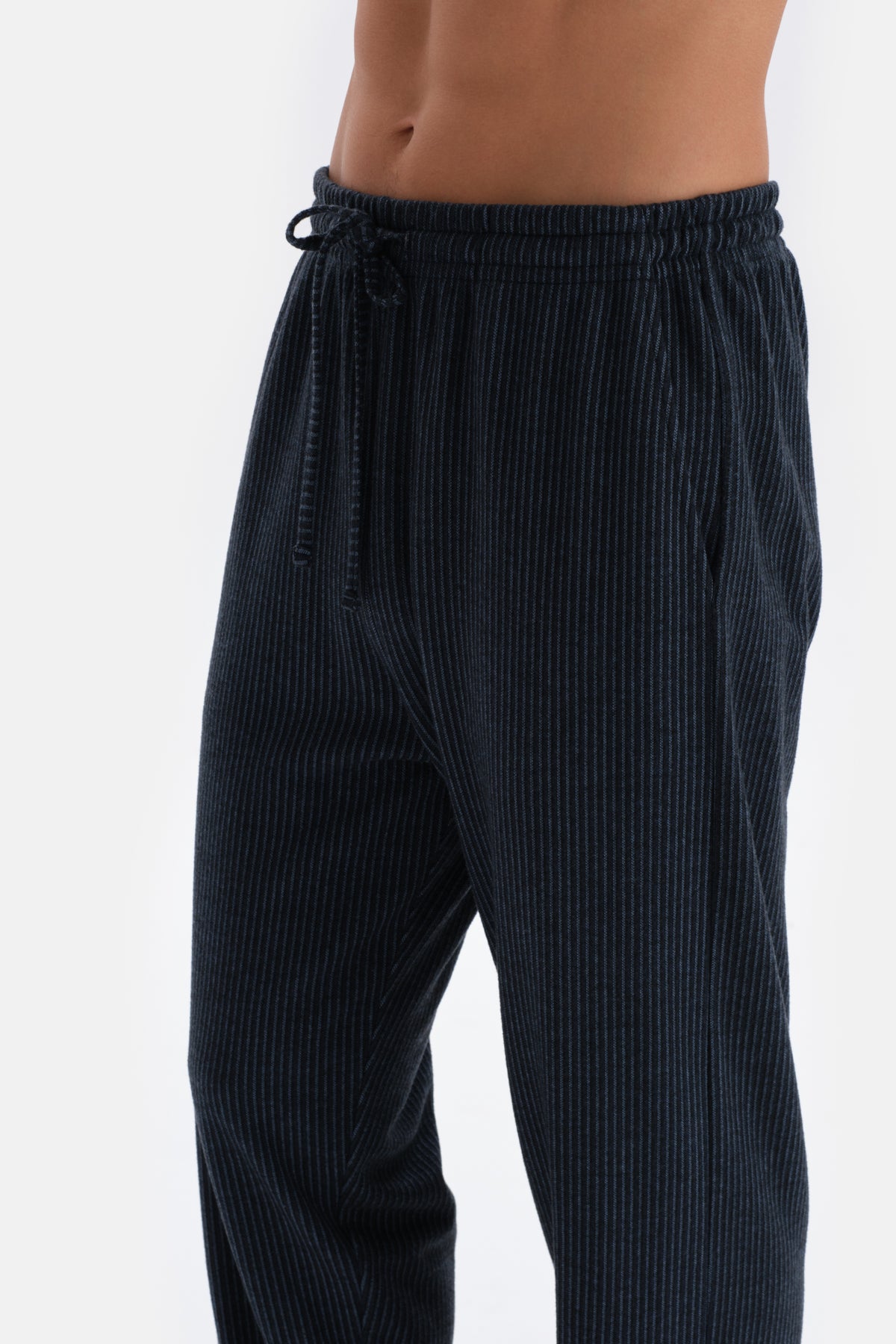 Navy LINED JACQUARD KNITTED SINGLE BOTTOM