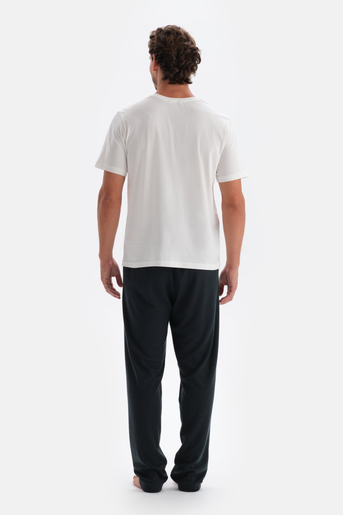 Green LINED JACQUARD KNITTED SINGLE BOTTOM