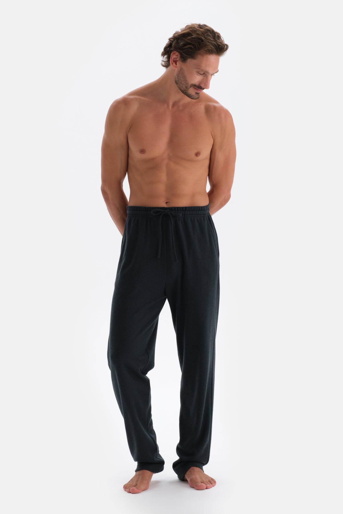 Green LINED JACQUARD KNITTED SINGLE BOTTOM