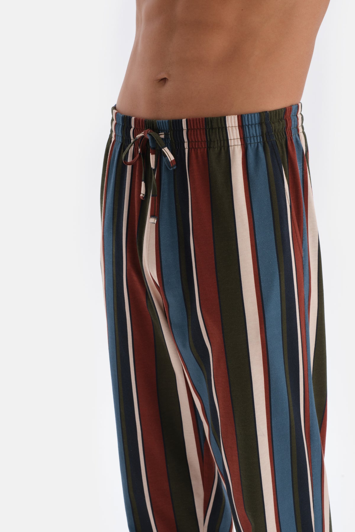 MULTICOLOR STRIPED KNITTED TROUSERS