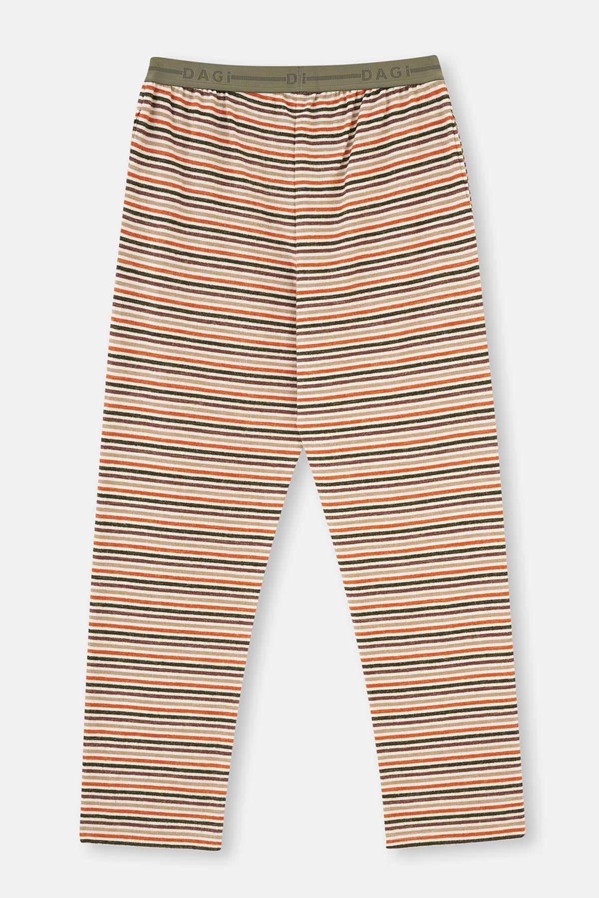MULTICOLOR STRIPED KNITTED SINGLE BOTTOM