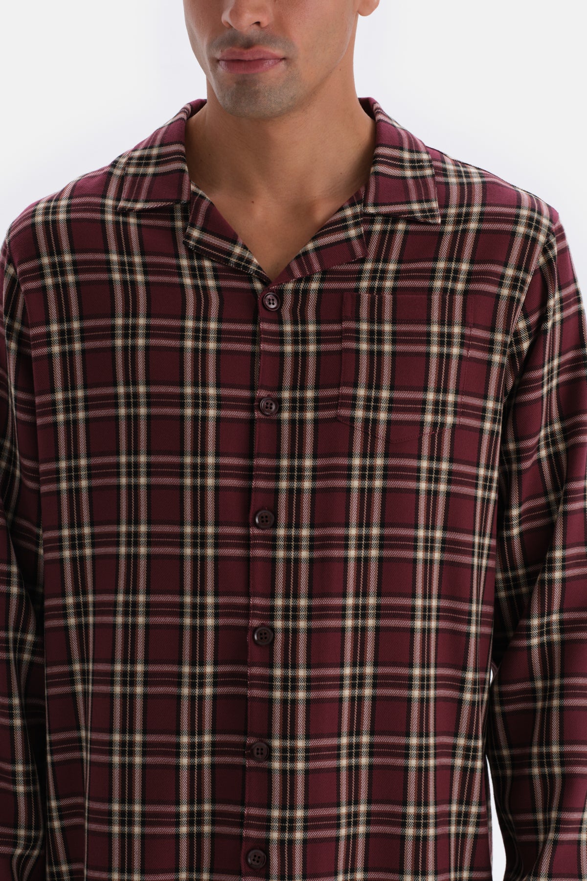 Multicolor Ekose Dokuma Gömlek Pijama Üstü