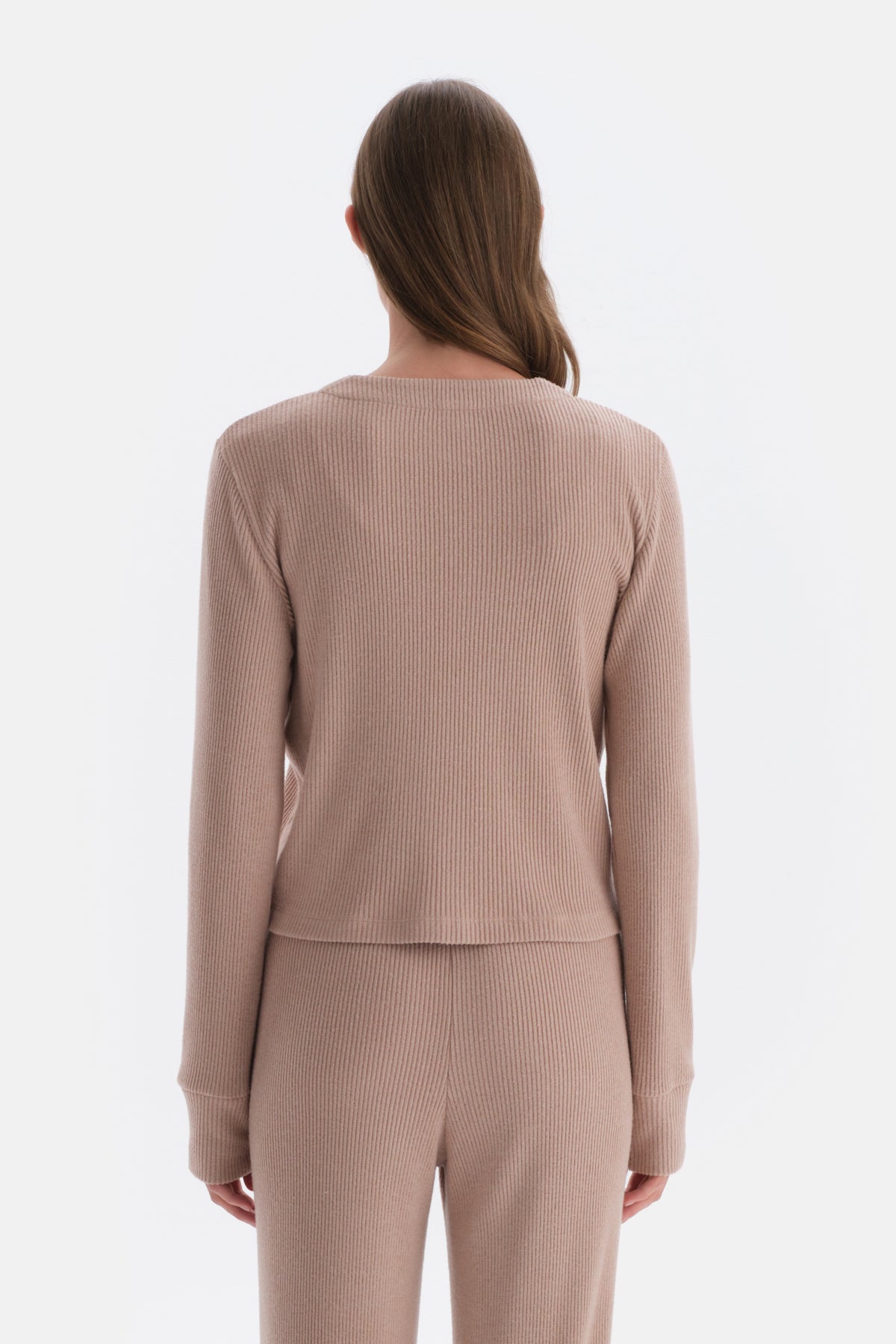 Light Brown BUTTON DETAILED CARDIGAN