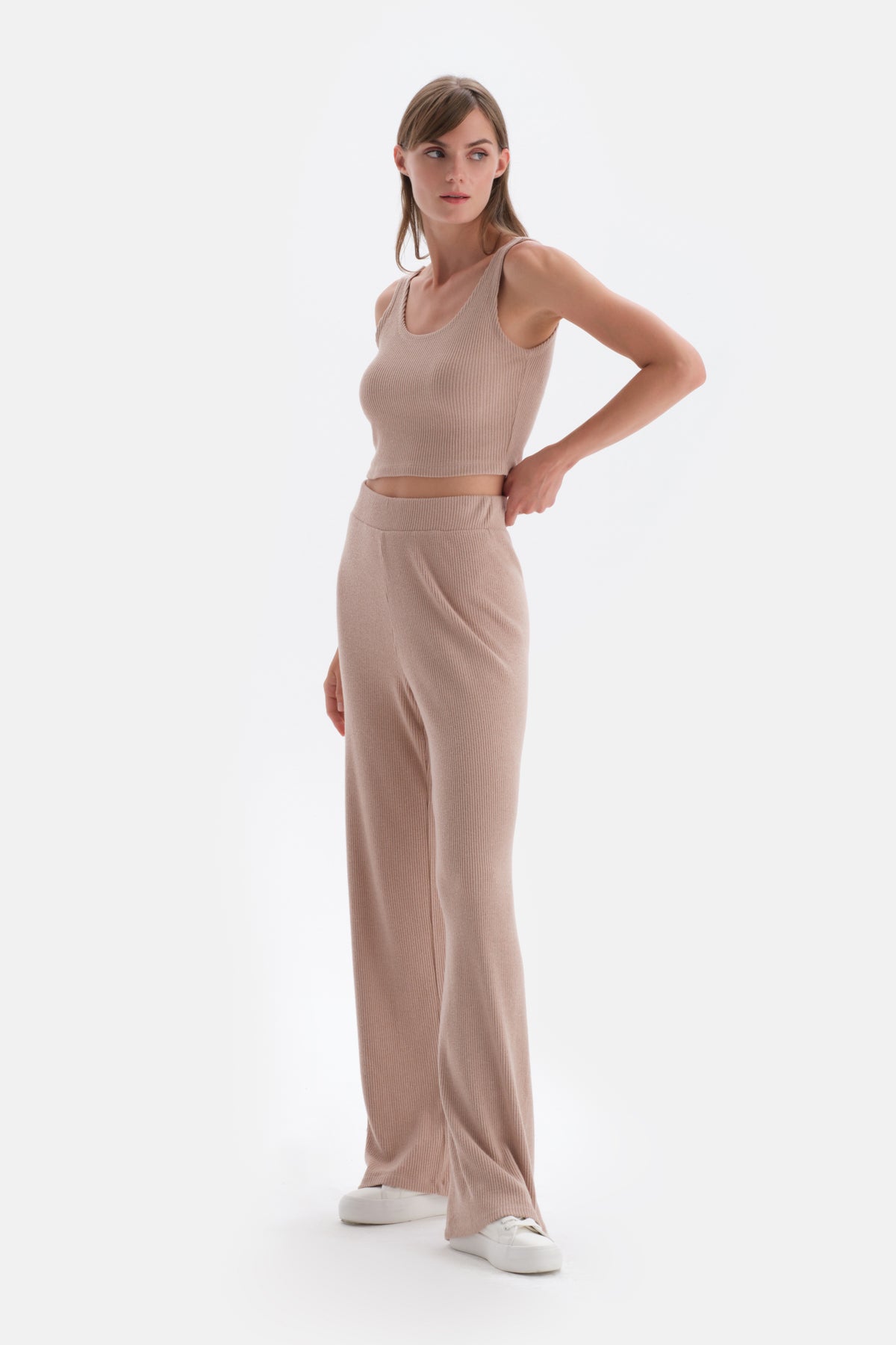 Light Brown WIDE LEG TROUSER