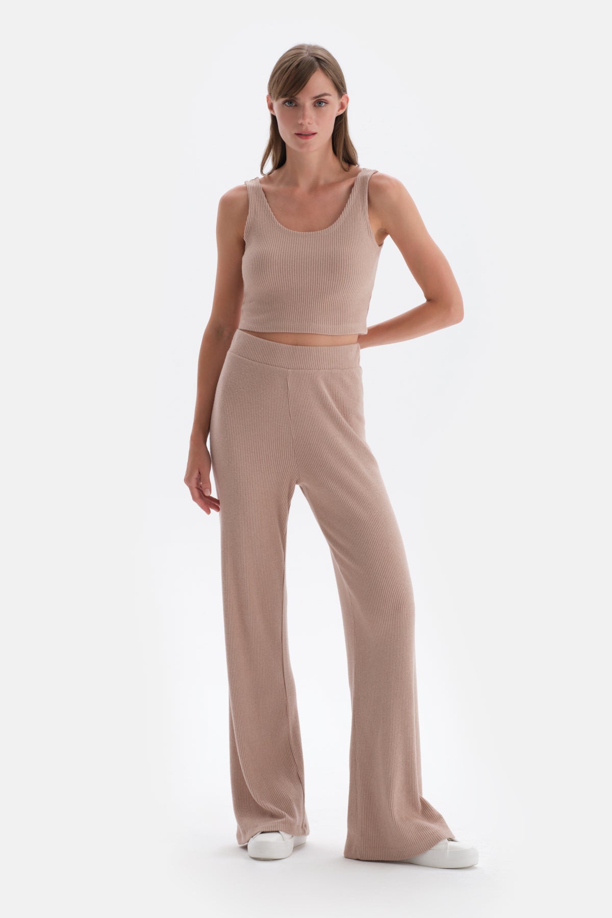 Light Brown WIDE LEG TROUSER