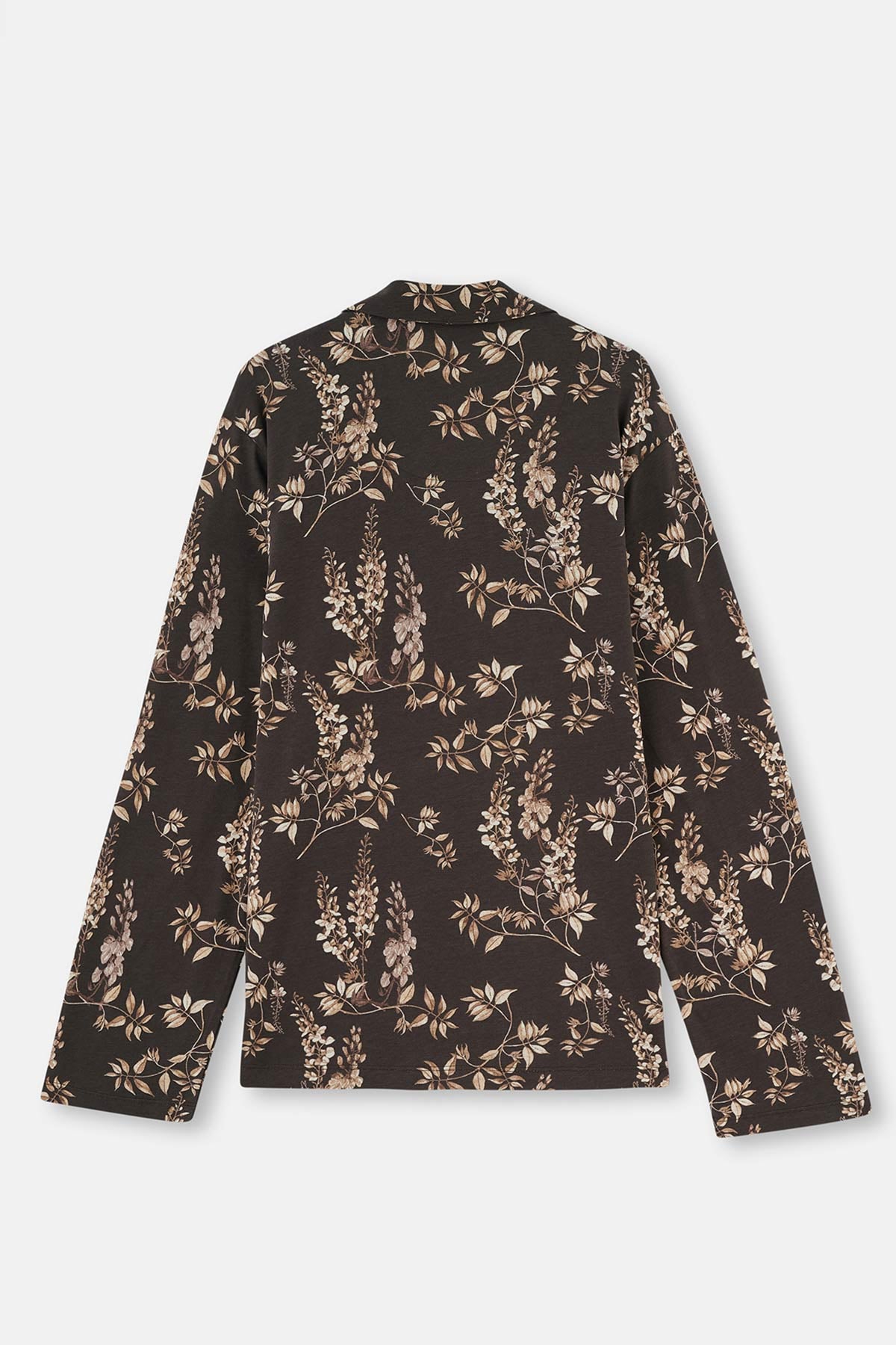 Dark Brown SIZE PRINTED SHIRT PANTS PAJAMAS SUIT