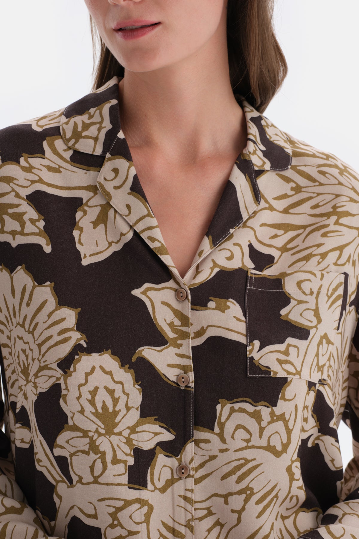 MULTICOLOR PRINTED WOVEN SHIRT PAJAMAS