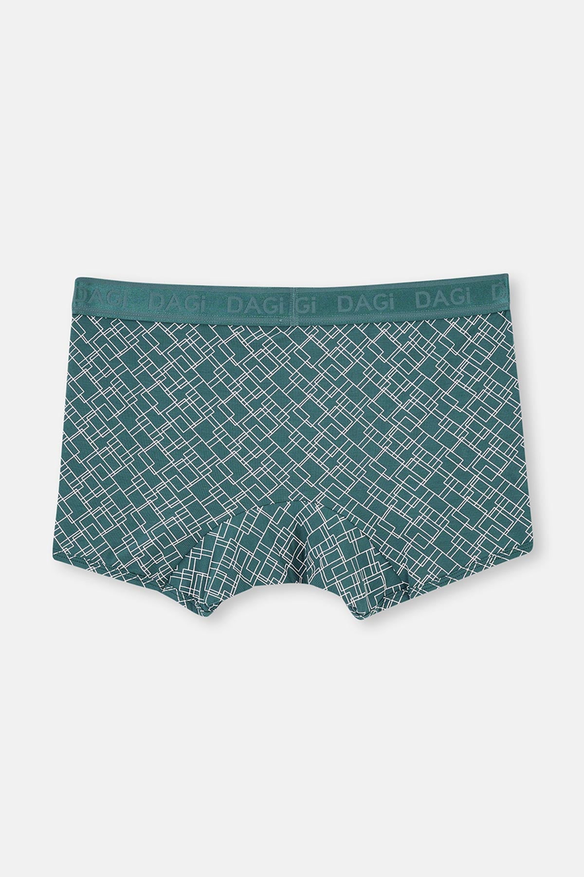 Koyu Yeşil Desenli Micro Modal Boxer