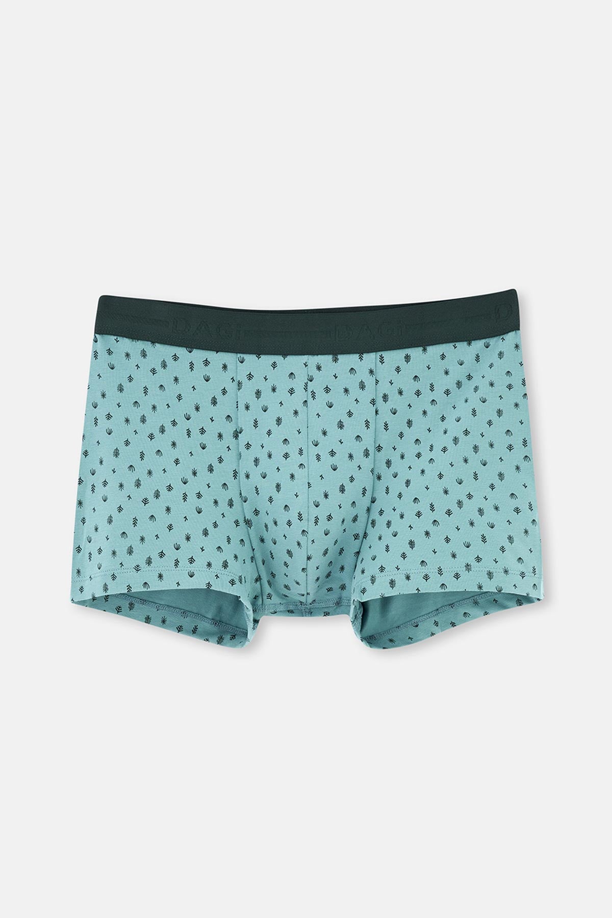 Light Blue-Dark Green 5210 2-PACK PATTERNED COTTON BOXERS