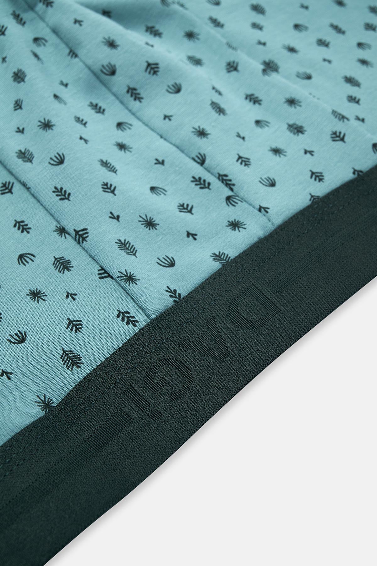 Light Blue-Dark Green 5210 2-PACK PATTERNED COTTON BOXERS