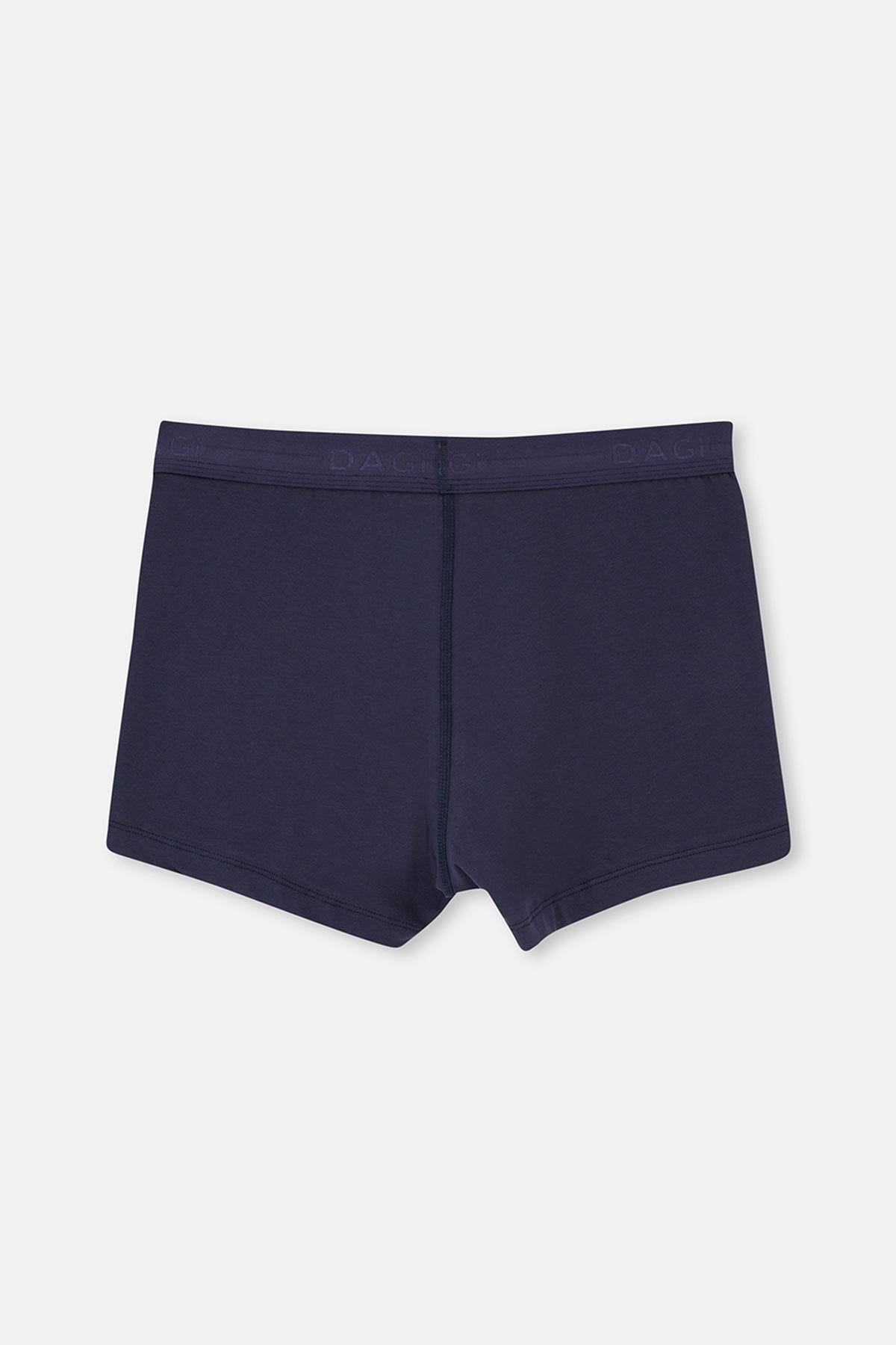 Indigo-Kahverengi 2'li Düz Pamuklu Boxer