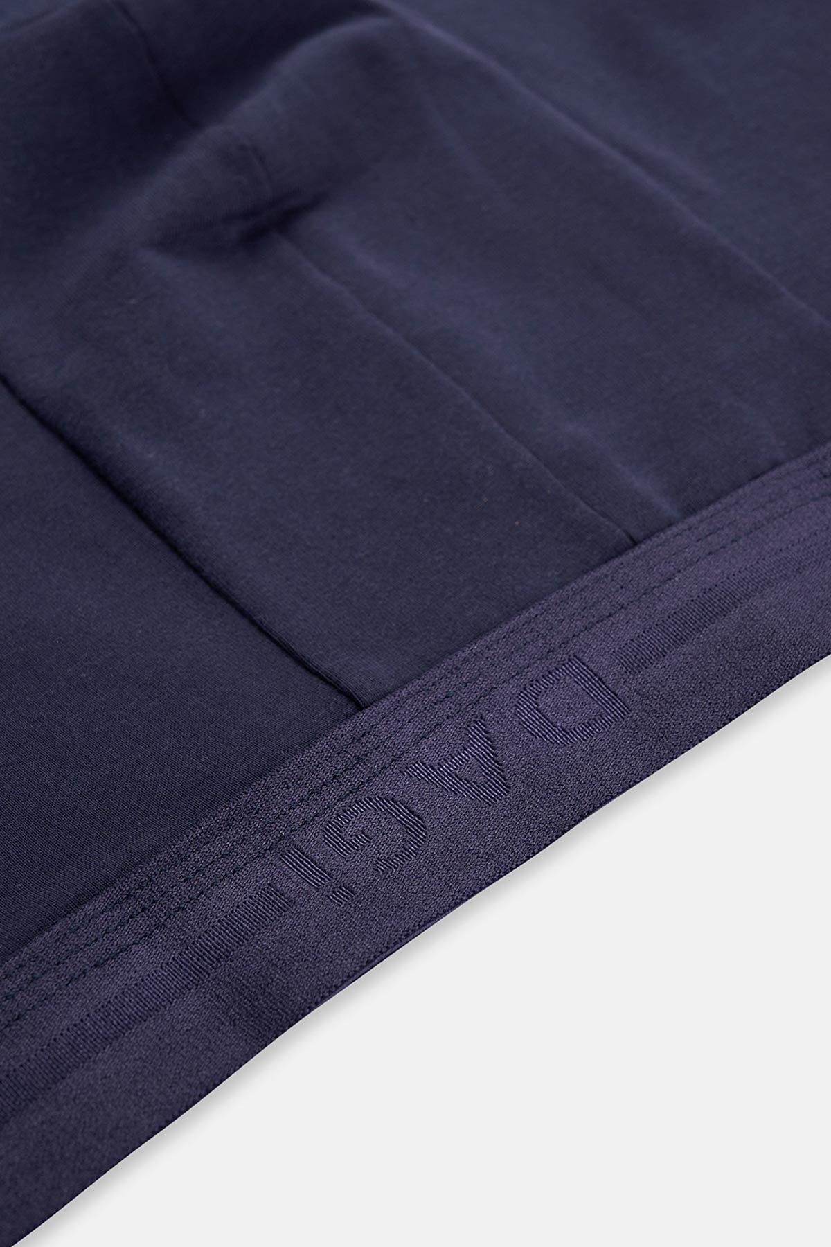 Indigo-Kahverengi 2'li Düz Pamuklu Boxer