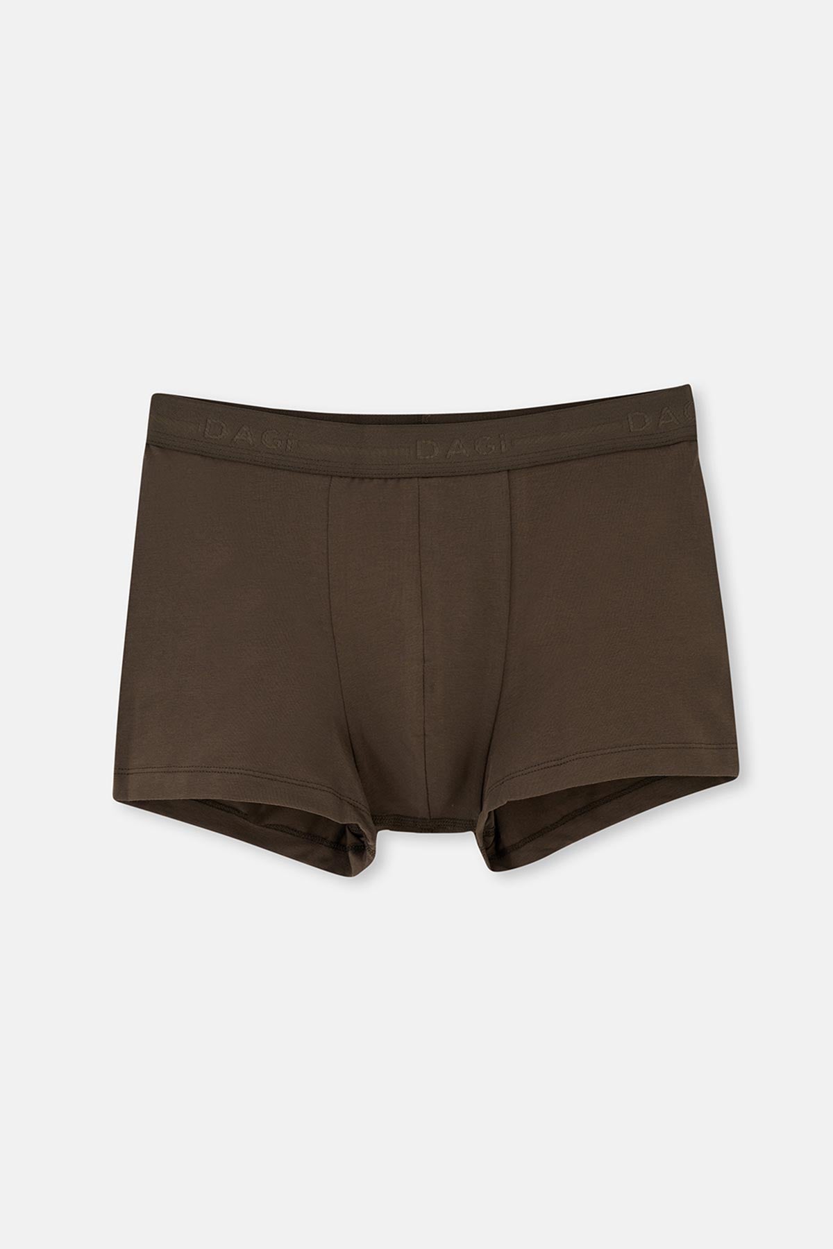 Indigo-Kahverengi 2'li Düz Pamuklu Boxer