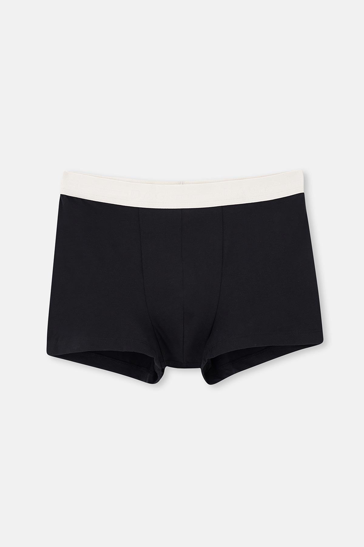 Siyah 3'lü Düz Pamuklu Boxer