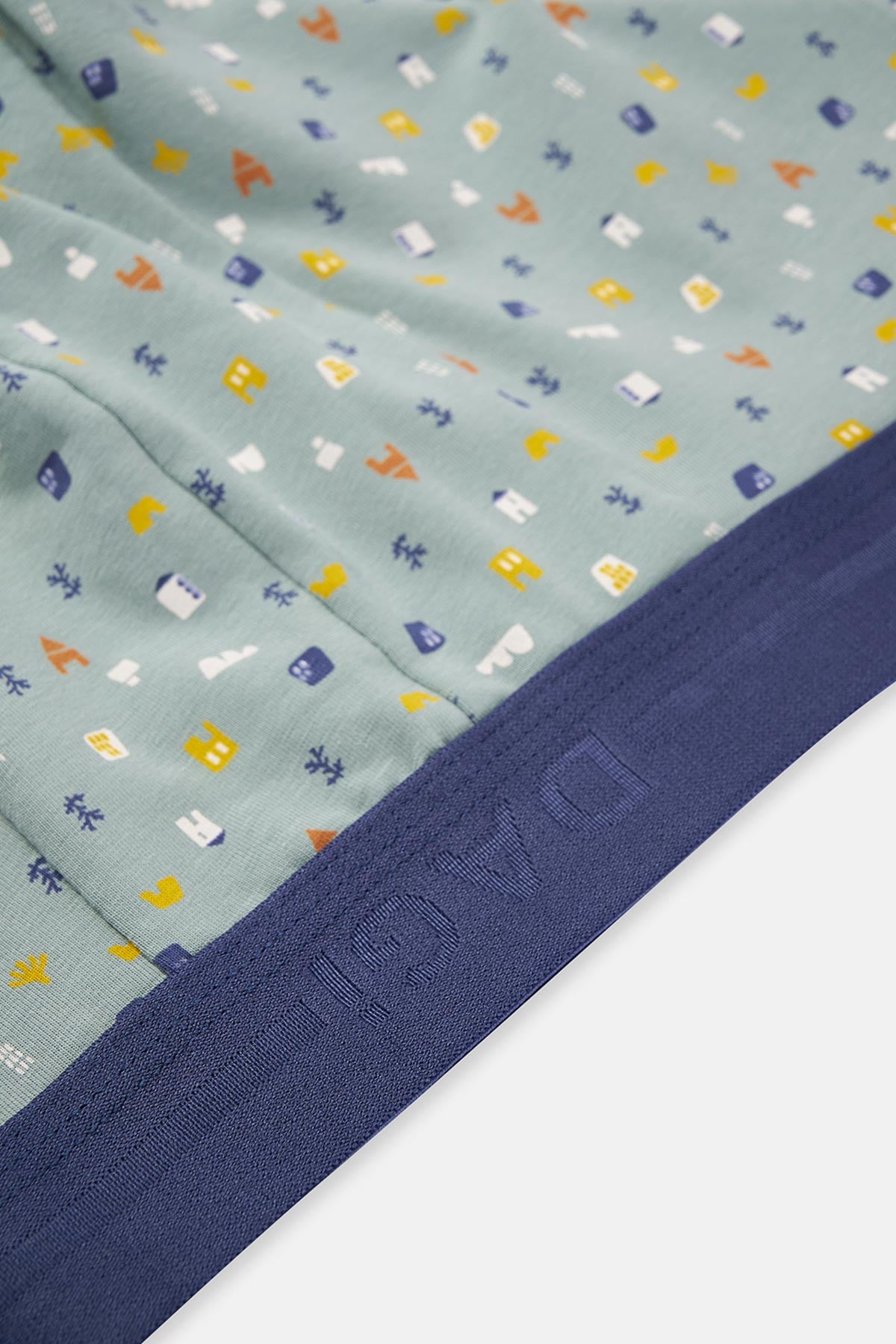 Amber-Gray Blue 5210 3-PACK PATTERNED COTTON BOXER