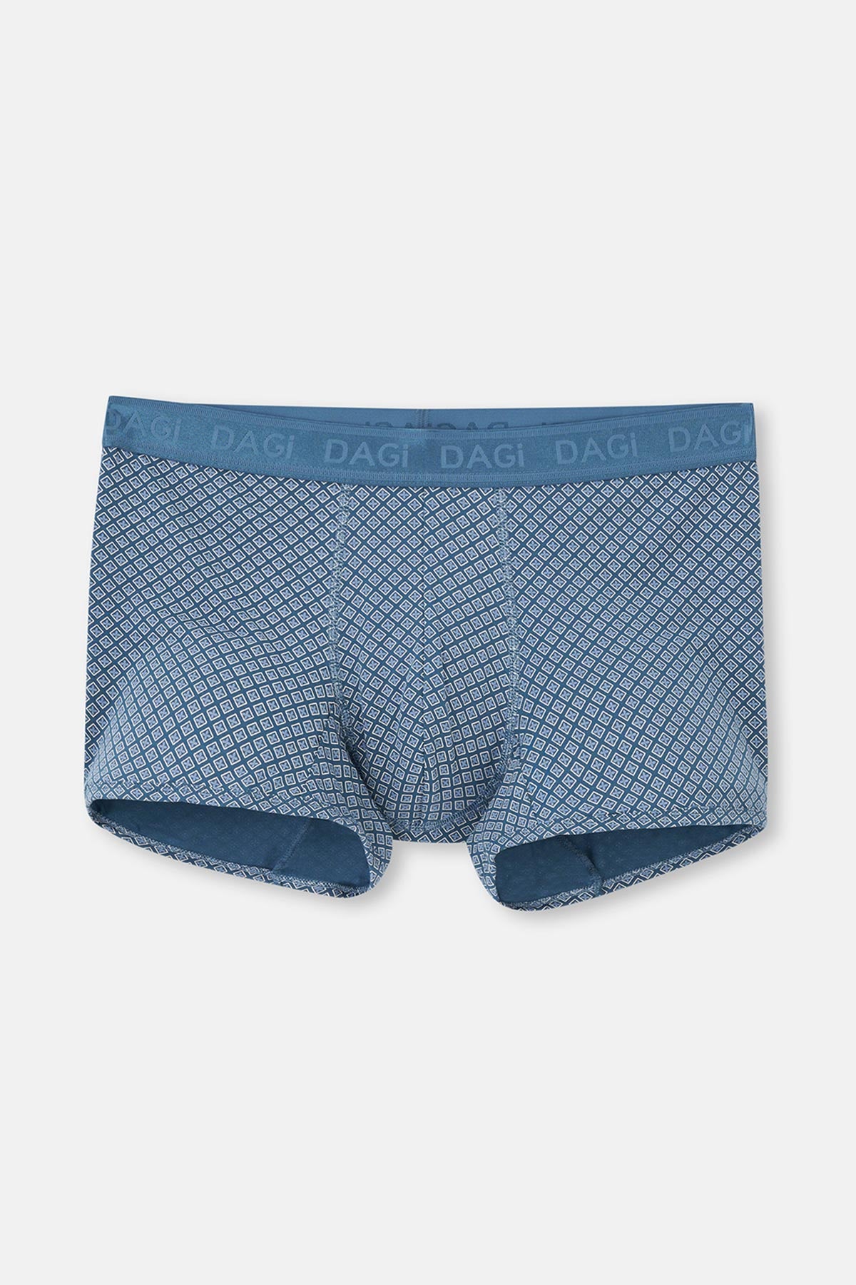 Açık Mavi-Mavi 3'Lü Desenli Micro Modal Boxer