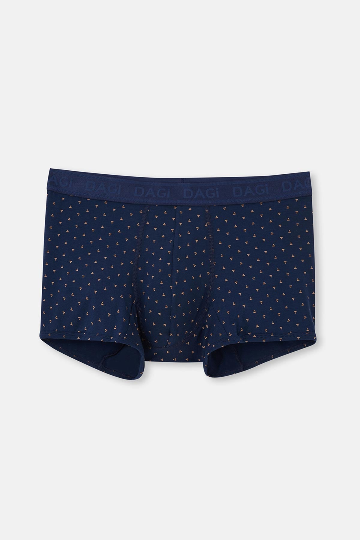 Light Brown-Navy Blue 4210 3-PACK PATTERNED MICRO MODAL BOXER