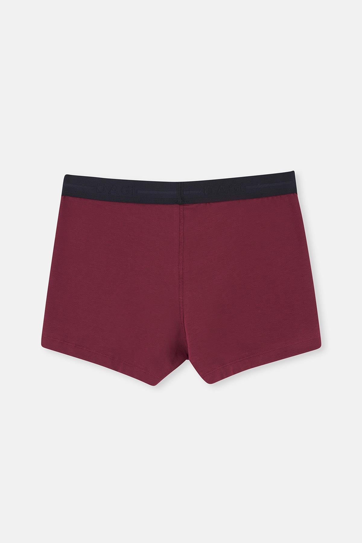 Light Blue-Maroon-Black 5210 3-PACK PLAIN COTTON BOXER