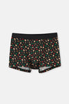 Black 5210 2-PACK PATTERNED COTTON BOXERS