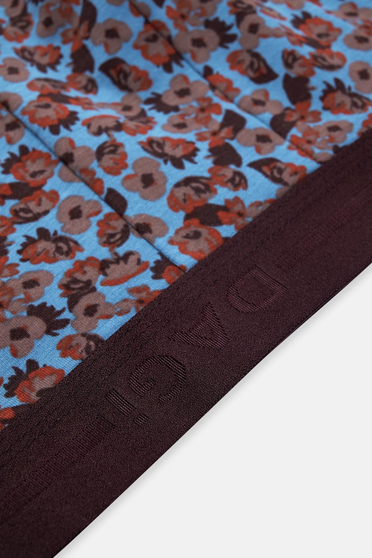 Dark Brown-Blue 5210 2-PACK PATTERNED COTTON BOXERS