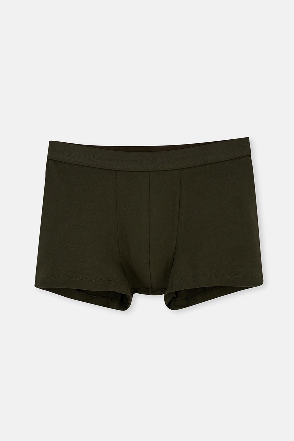 Koyu Yeşil-Mavi 2'li Düz Pamuk Boxer