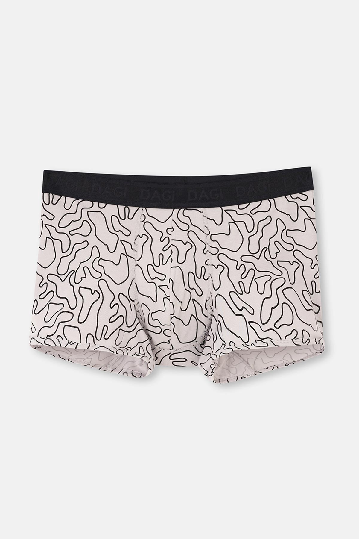 Siyah-Ten 3'Lü Desenli Micro Modal Boxer