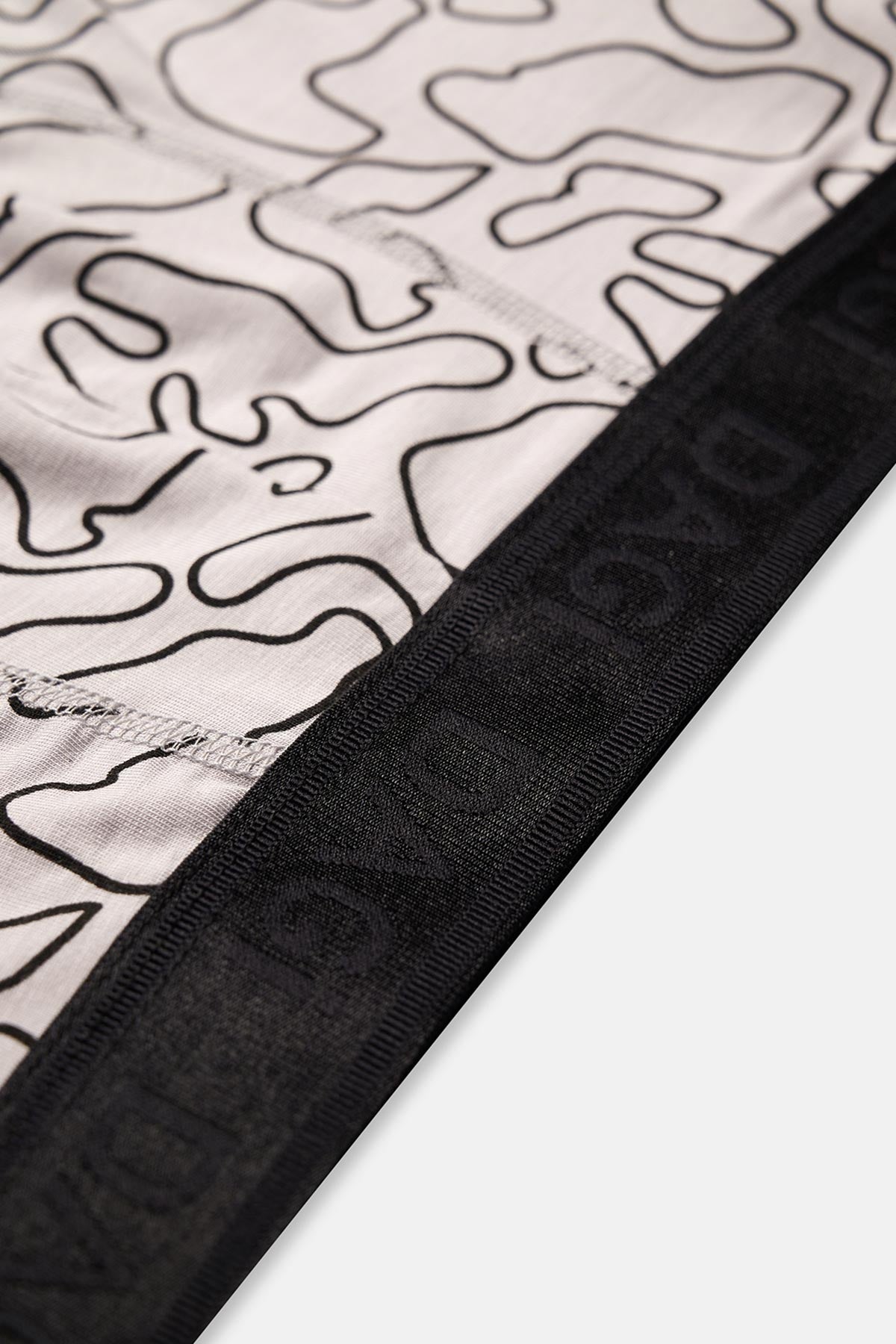 Siyah-Ten 3'Lü Desenli Micro Modal Boxer