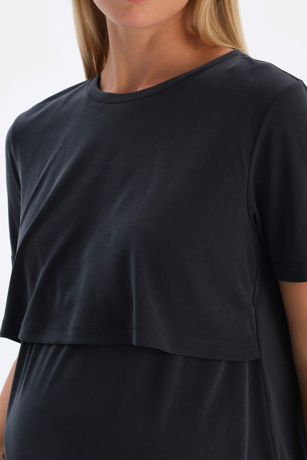 Black FUNCTIONAL MODAL MATERNITY T-SHIRT