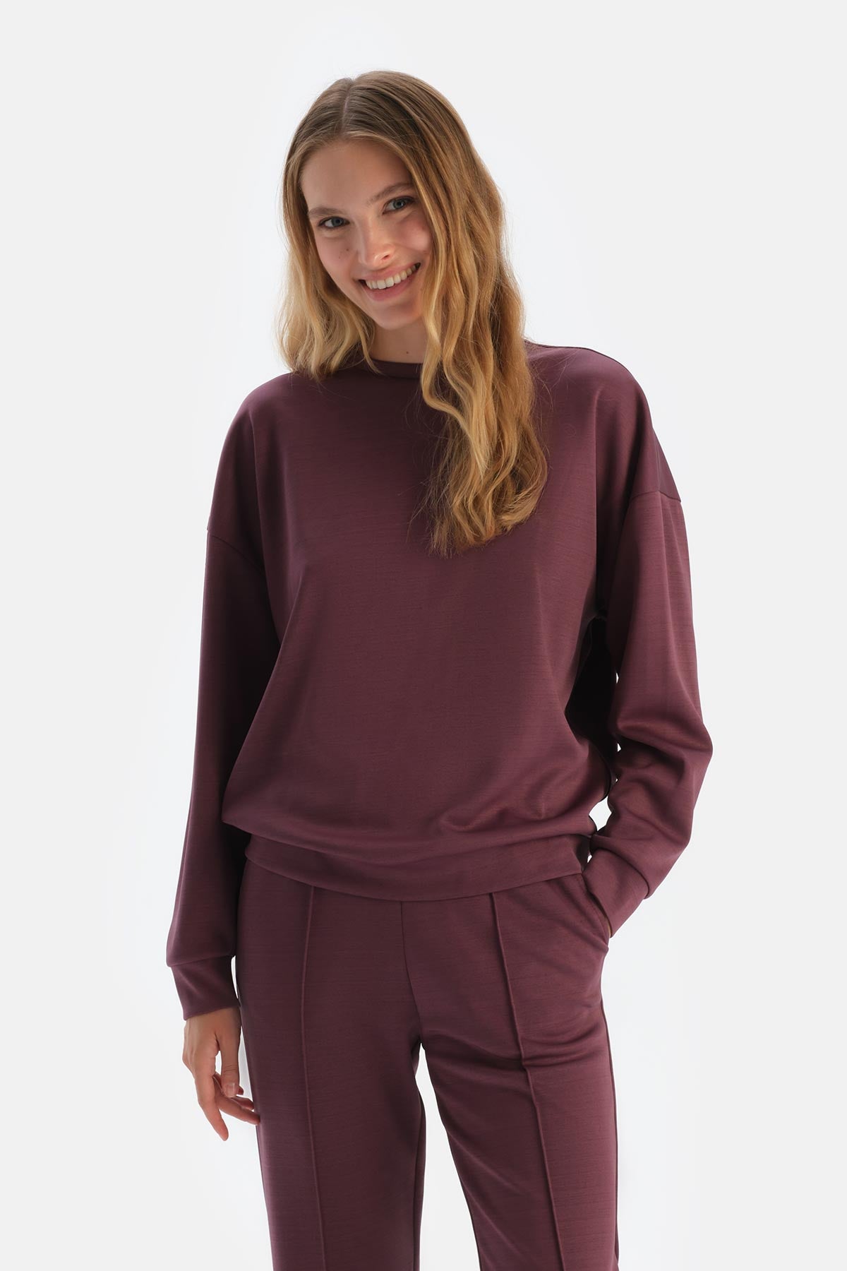Damson BASIC MODAL SWEATSHIRT