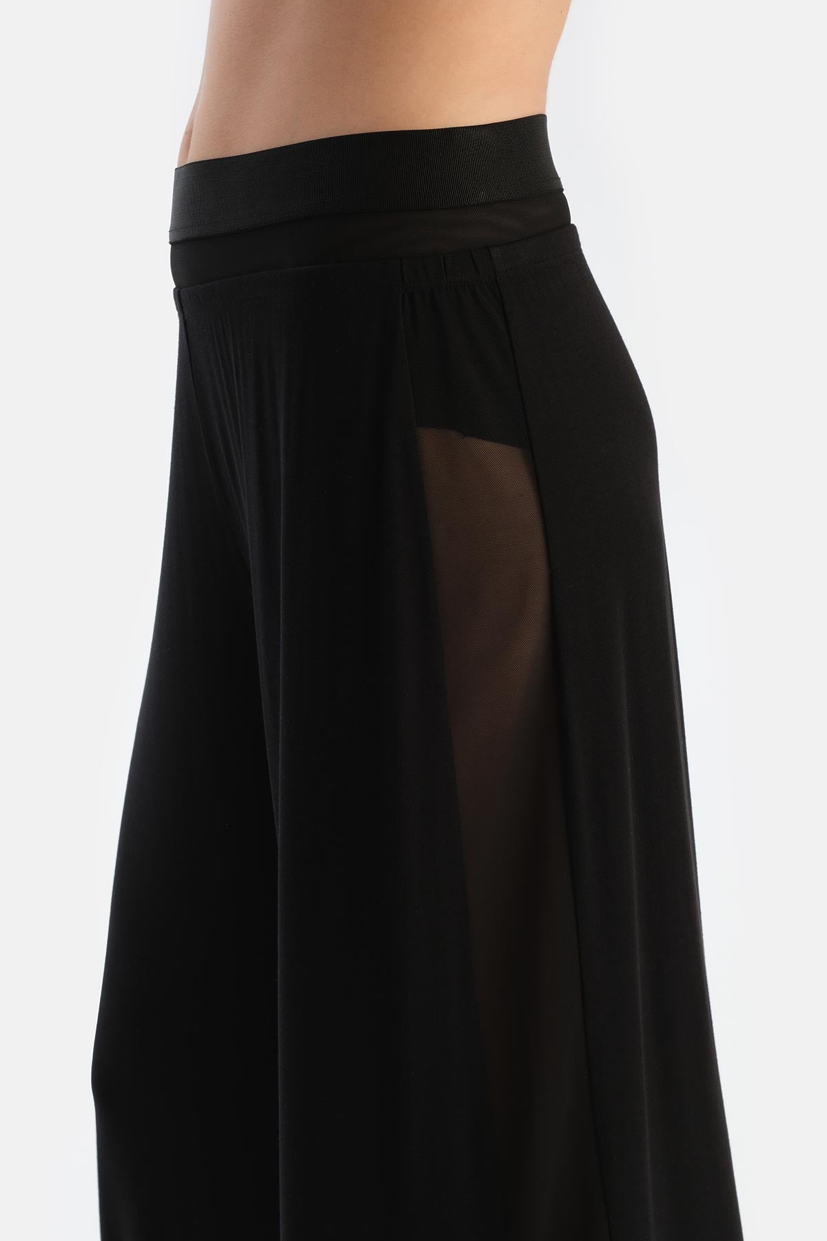 Black TULLE DETAILED TROUSERS