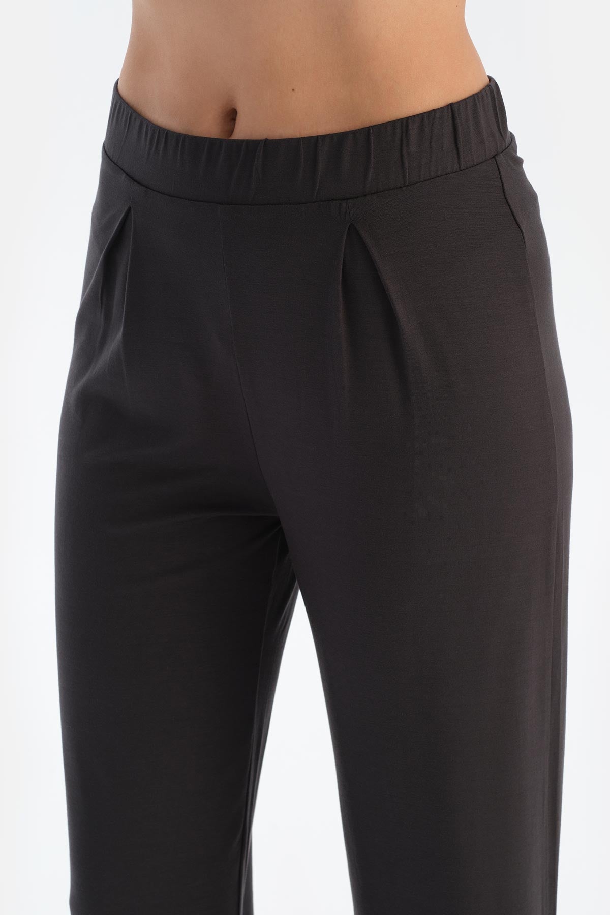 Anthracite BOAT NECK LACE DETAILED PAJAMA SET