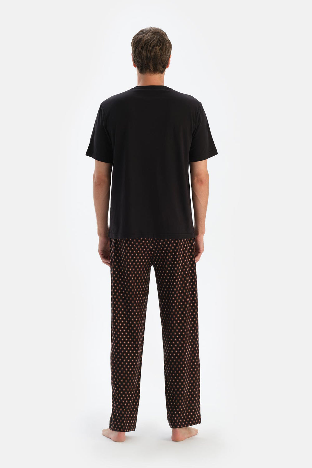 Navy SHORT SLEEVE T-SHIRT TROUSERS PAJAMA SET