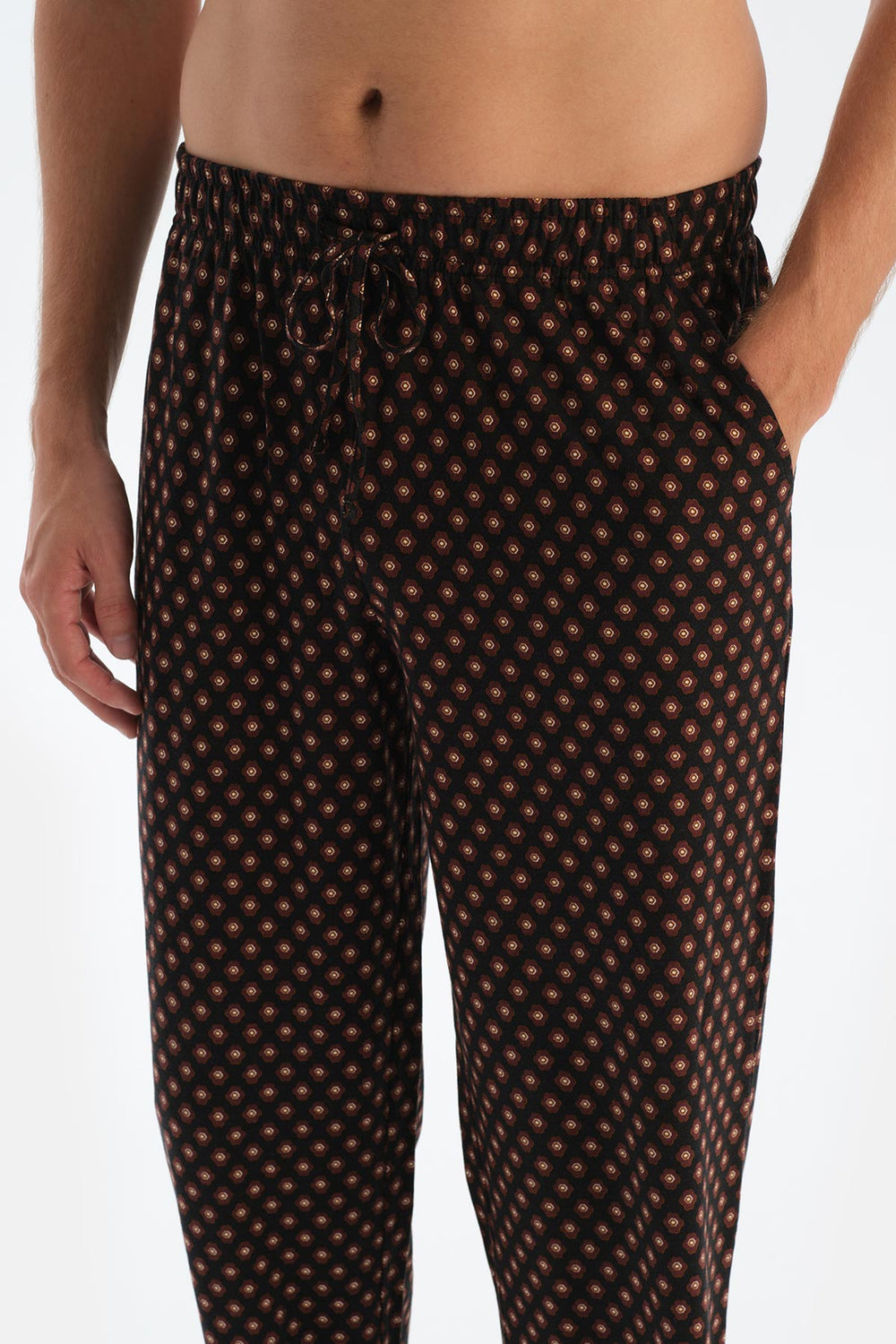 Navy SHORT SLEEVE T-SHIRT TROUSERS PAJAMA SET