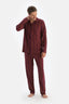 Bordeaux STRIPED LONG SLEEVE SHIRT TROUSERS PAJAMA SET