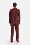 Bordeaux STRIPED LONG SLEEVE SHIRT TROUSERS PAJAMA SET