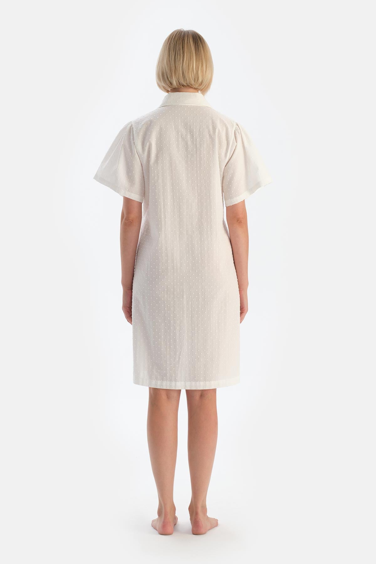 Beyaz Müslin Hamile Gecelik