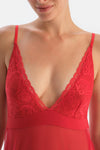 Red Lace and Tulle Nightgown