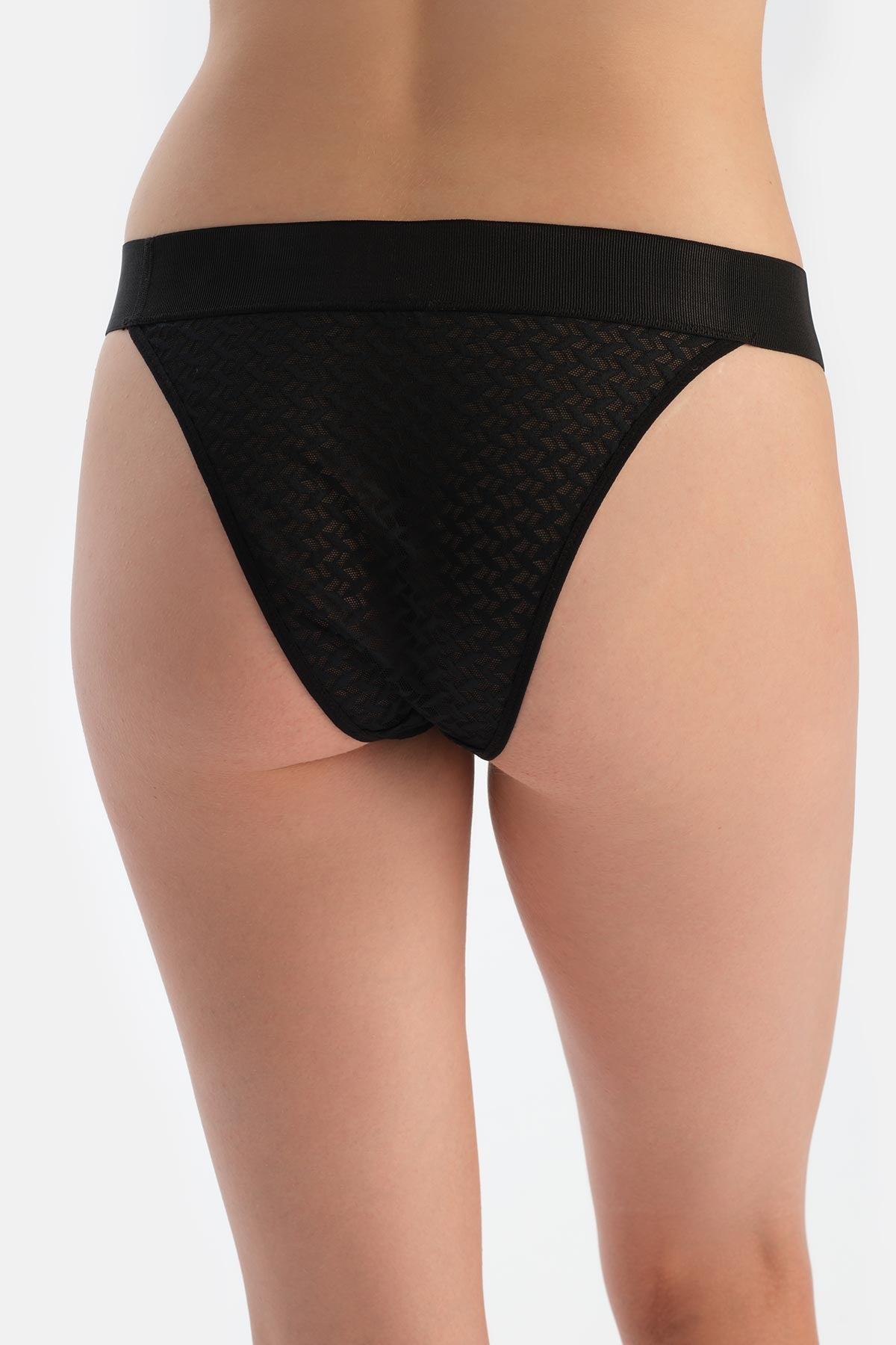 Siyah Dantelli Brazilian Külot