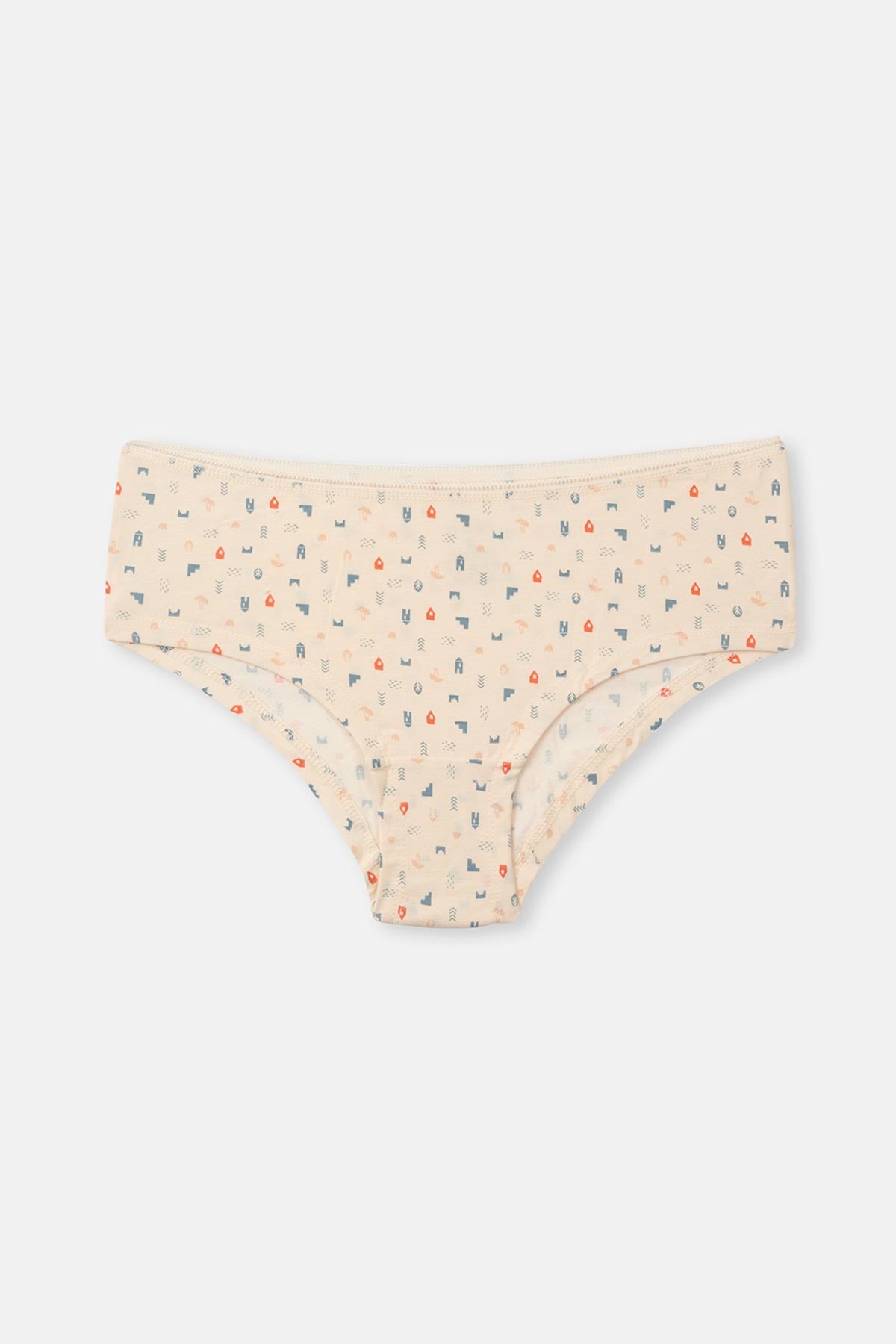 Ecru-Gray Blue-Powder 3-PACK PATTERNED HIPSTER PANTIES