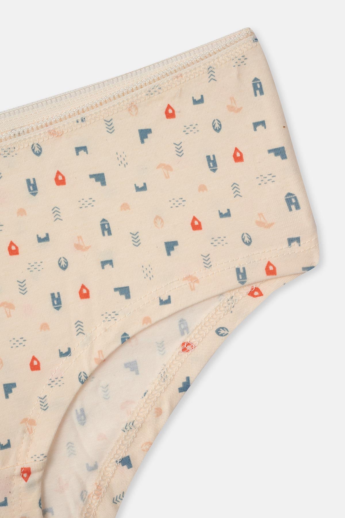 Ecru-Gray Blue-Powder 3-PACK PATTERNED HIPSTER PANTIES