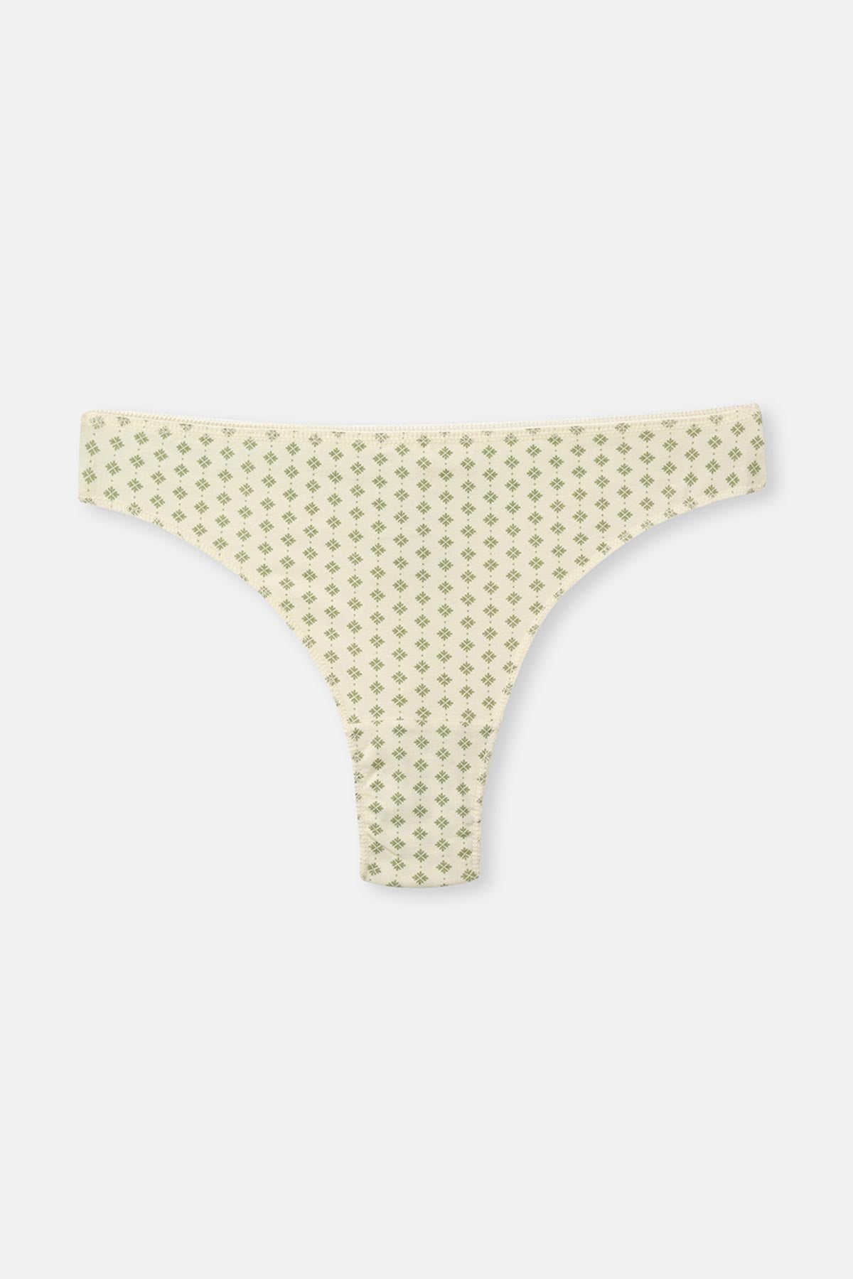 Salmon-Green 3-PACK PATTERNED THONG PANTIES