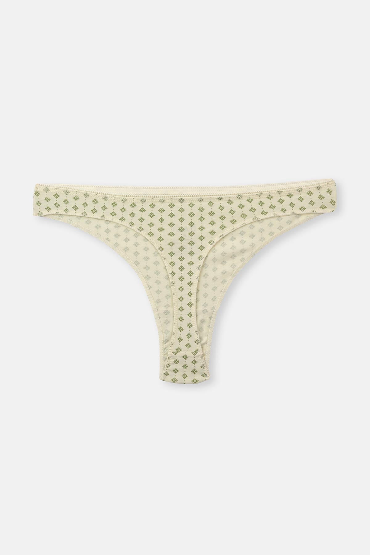 Salmon-Green 3-PACK PATTERNED THONG PANTIES