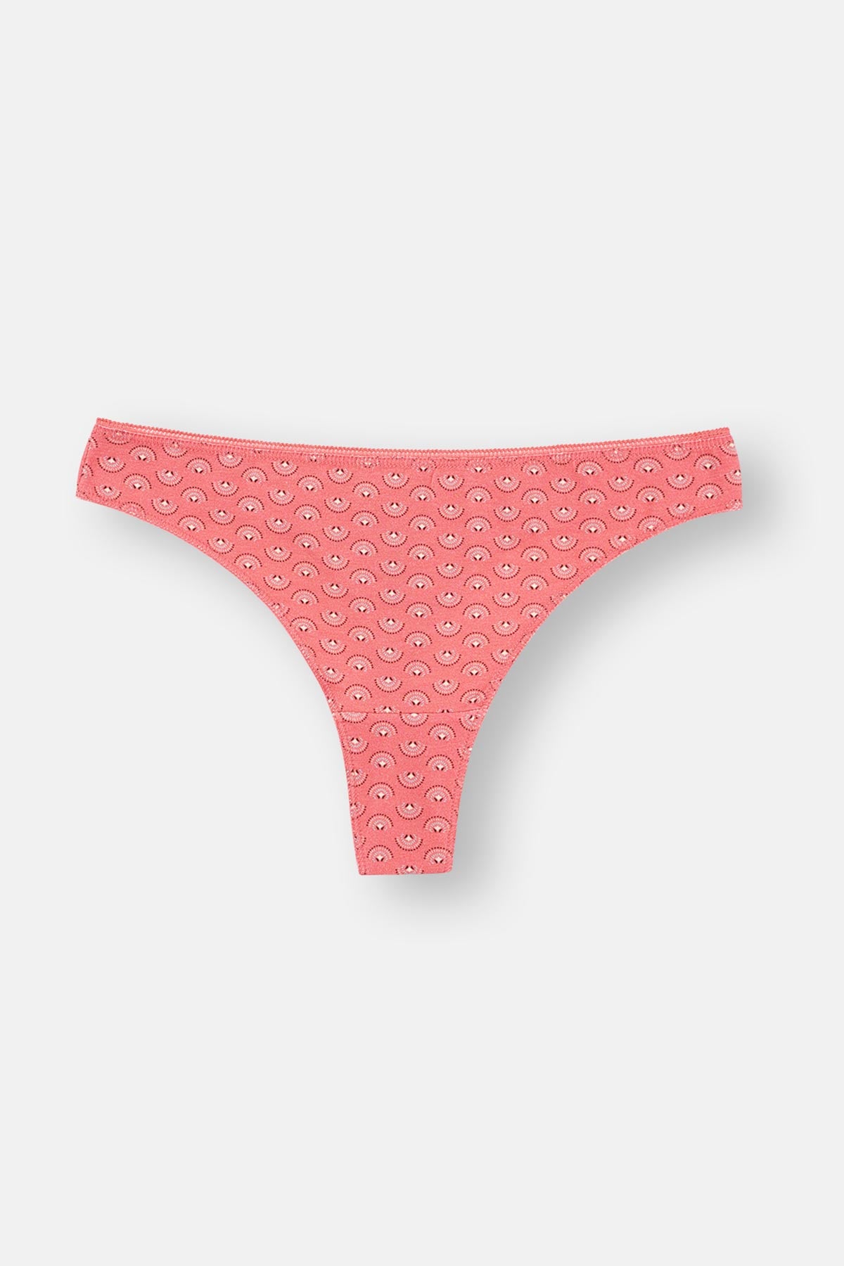 Maroon-Pink-Turquoise 3-PACK PATTERNED THONG PANTIES