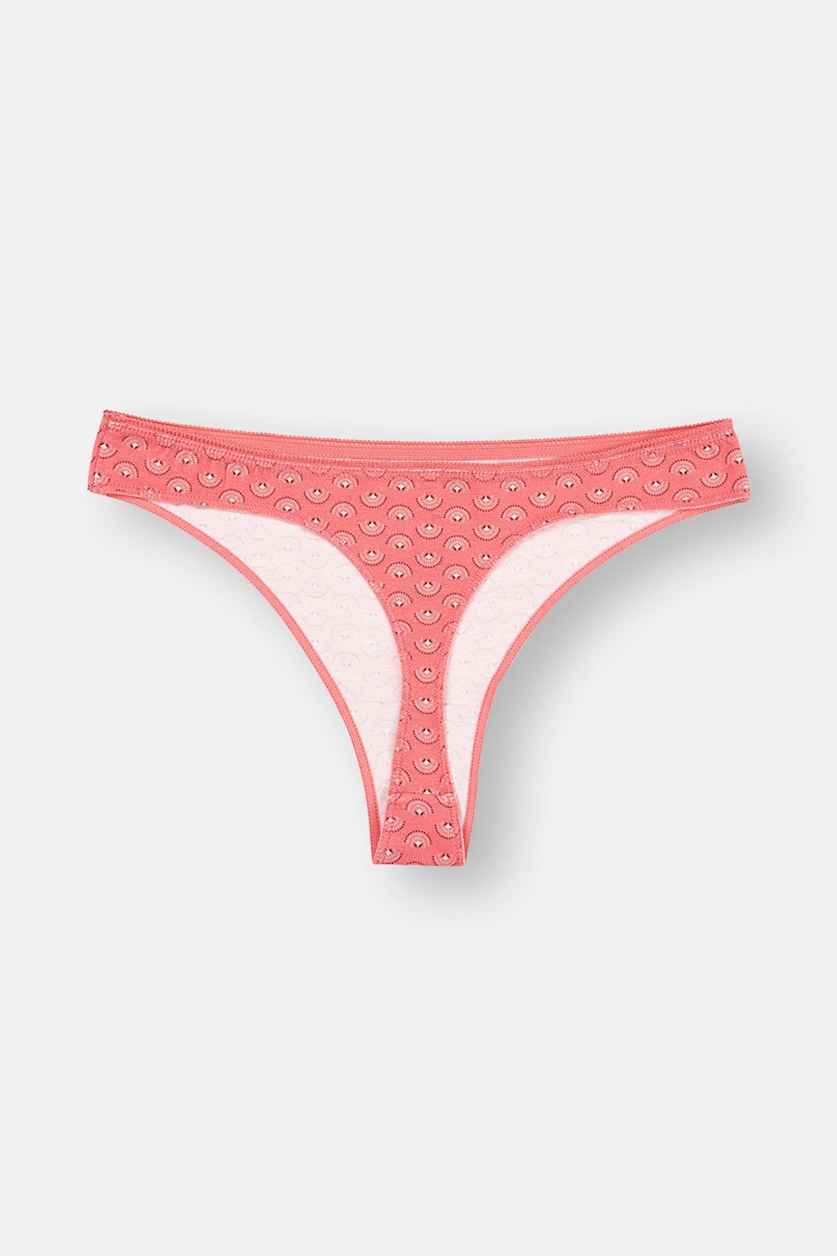 Maroon-Pink-Turquoise 3-PACK PATTERNED THONG PANTIES