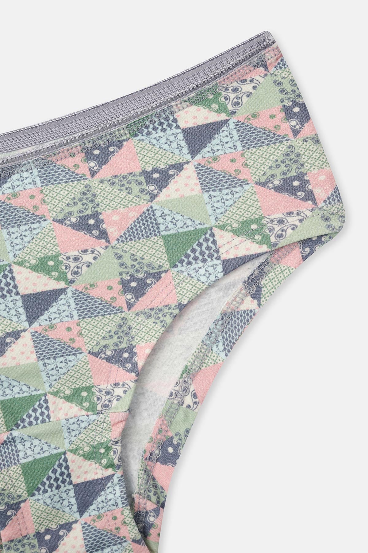Gray-Soft Pink 3-PACK PATTERNED HIPSTER PANTIES