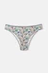 Gri-Soft Pembe Soft Kadın 3'lü Desenli Brazilian Külot