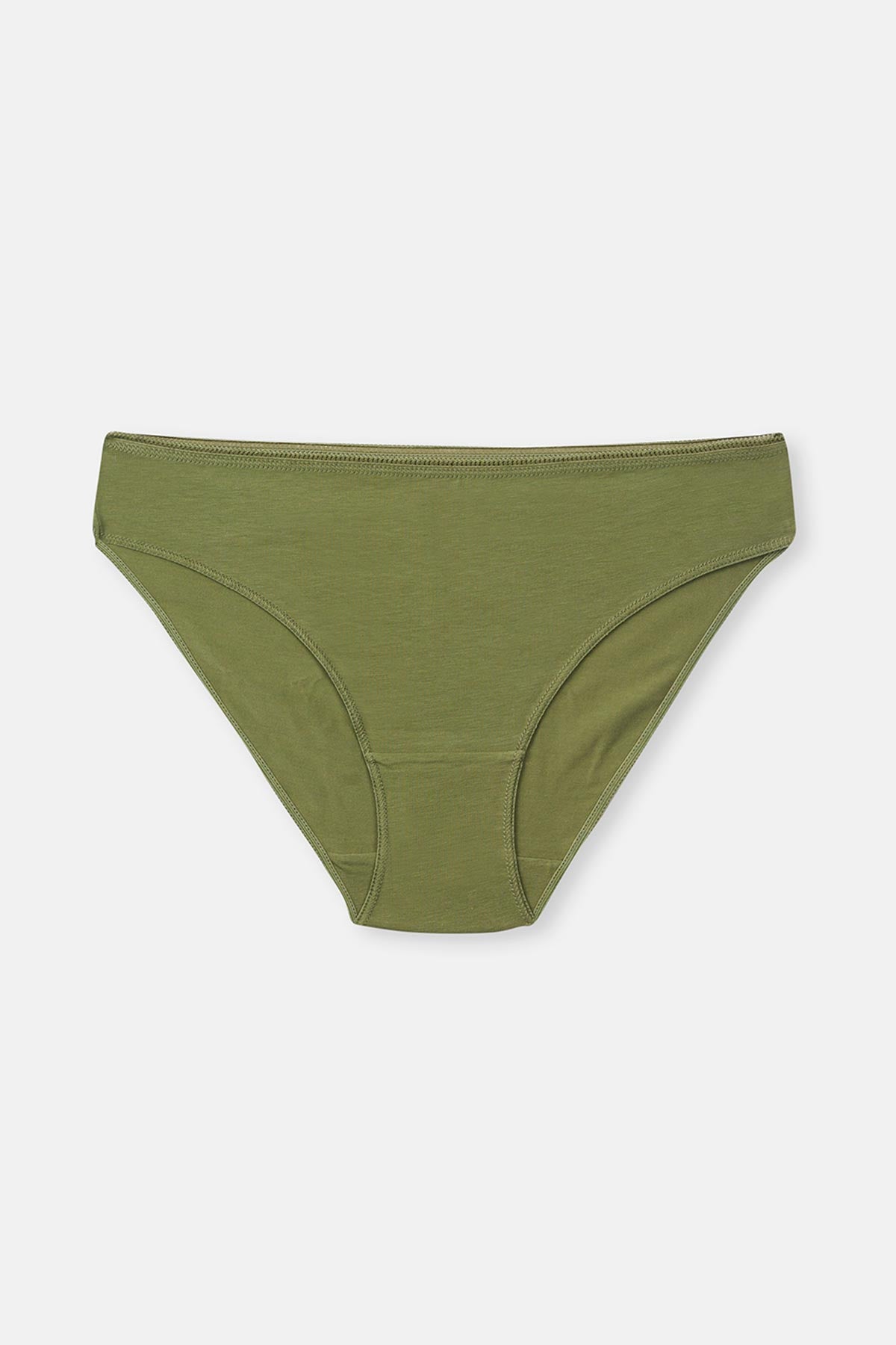 Yeşil-Ekru Kadın 3'lü Desenli Brief Külot