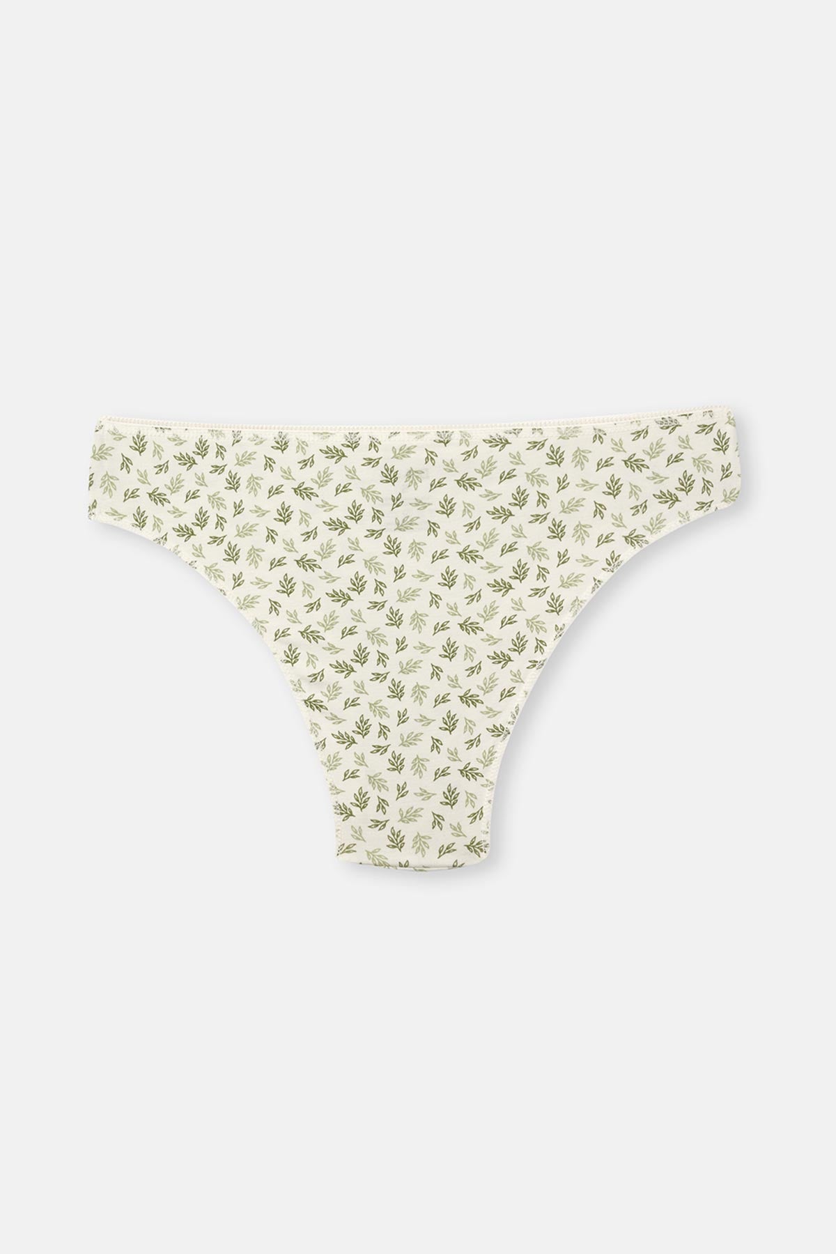 Green-Ecru 3-PACK PATTERNED BRAZILIAN PANTIES