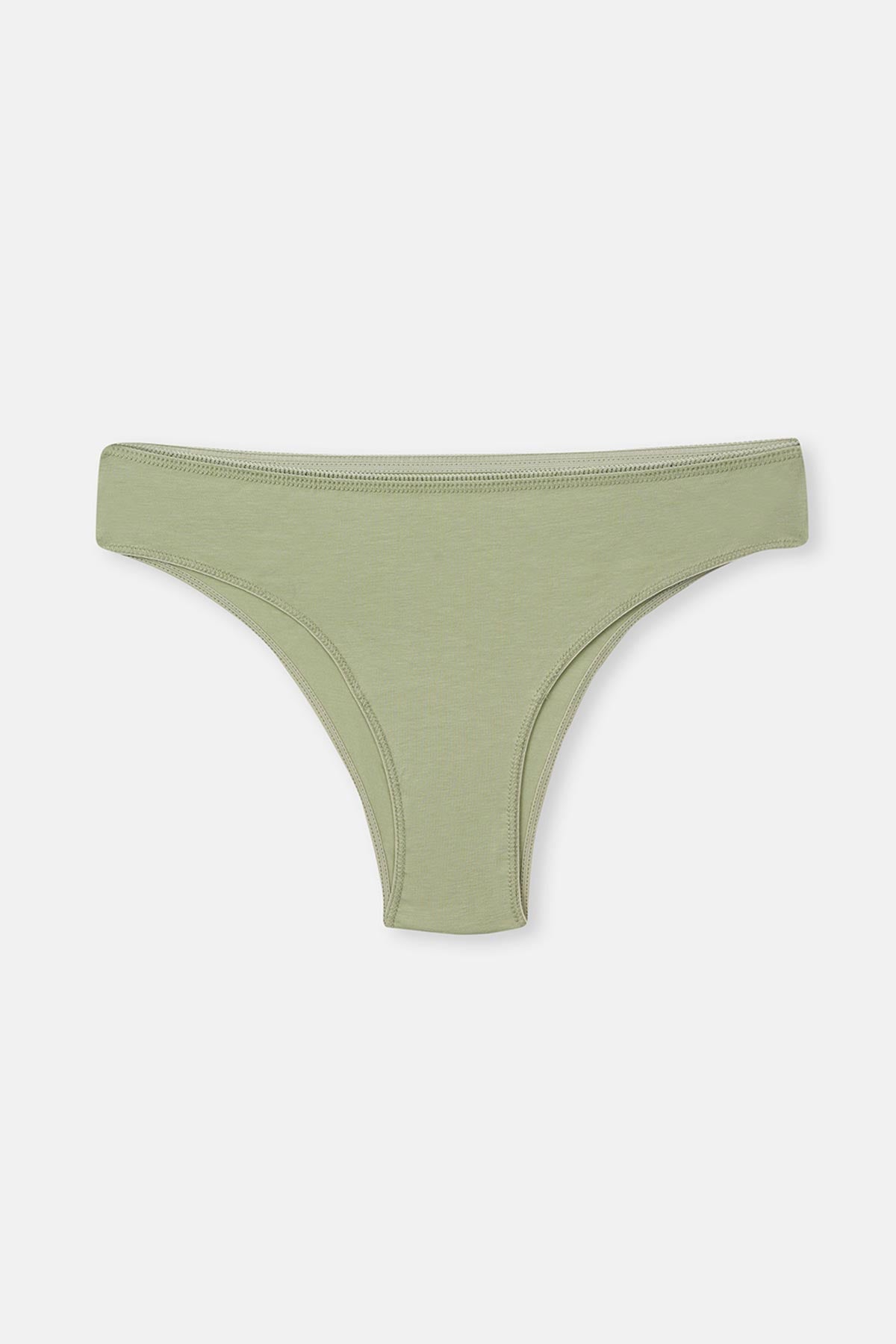 Green-Ecru 3-PACK PATTERNED BRAZILIAN PANTIES