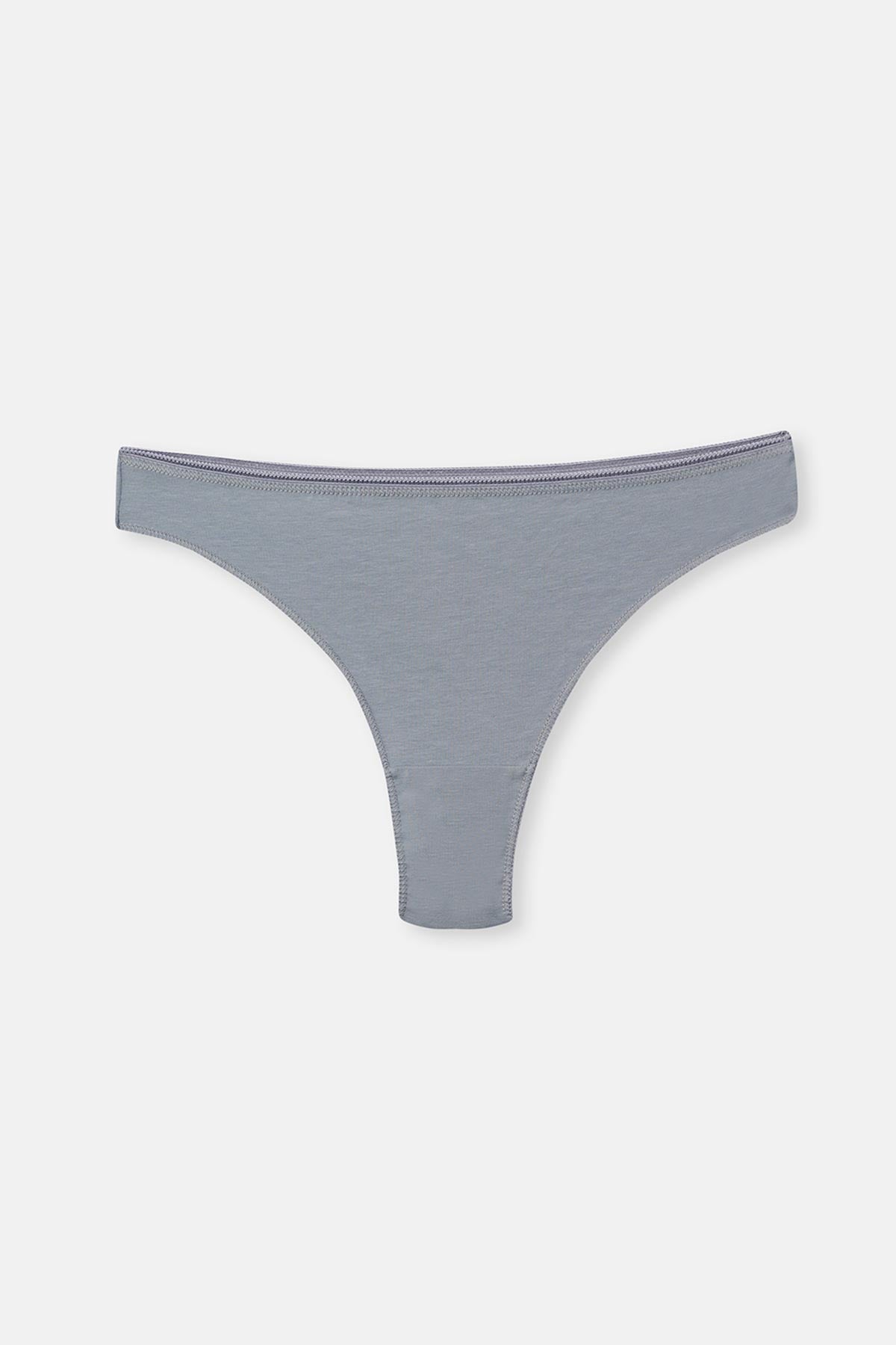Gray-Purple-Soft Pink 3-PACK PLAIN THONG PANTIES